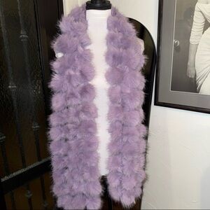 Revolve • Adrienne Landau Paisley Purple pompom scarf NWT